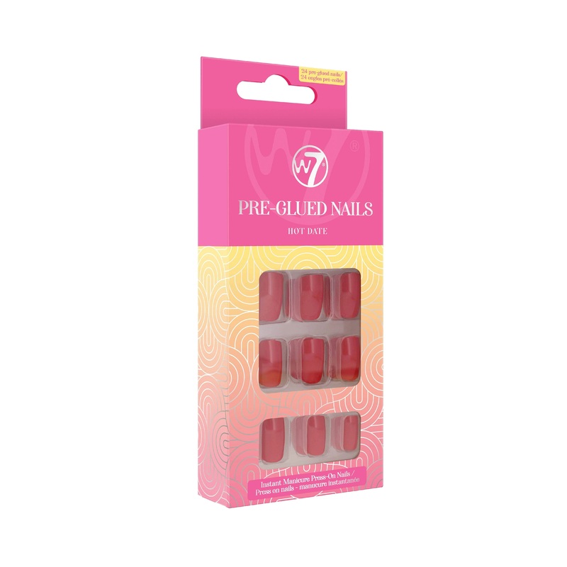 W7 Pre Glued False Nails Hot Date