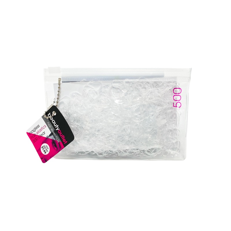 Beauty Outlet 500 No Snag Hair Bands Clear BEAU142