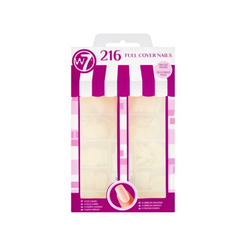 W7 216 Full Cover Nails Square