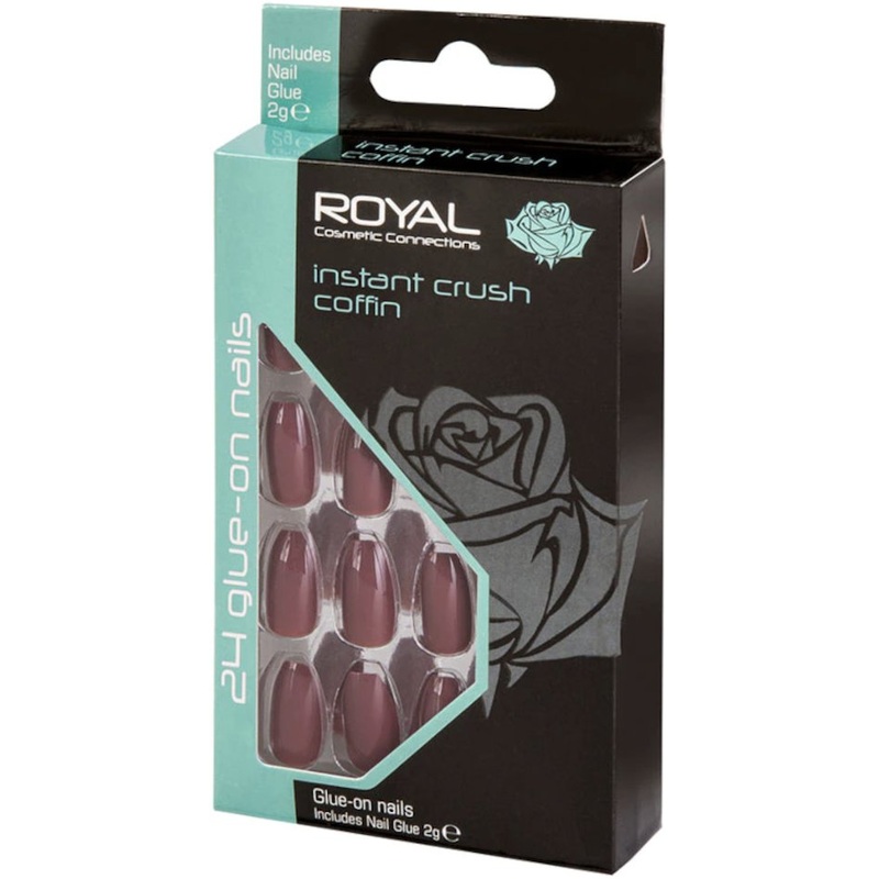 Royal Cosmetics 24 Instant Crush Coffin Nails + 2G Glue