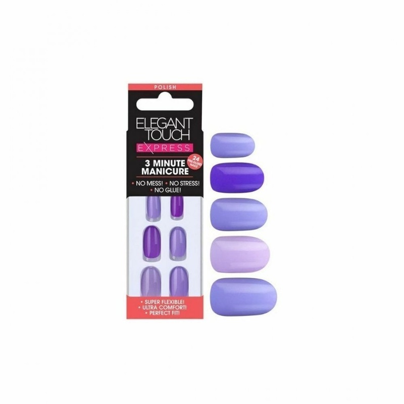 Elegant Touch Express 3 Min Manicure Trend Plum Ombre False Nails