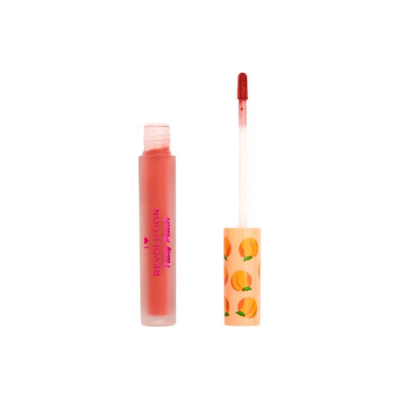 Tester Revolution I Heart Revolution Tasty Peach Soft Peach Liquid Lipstick Nectarine