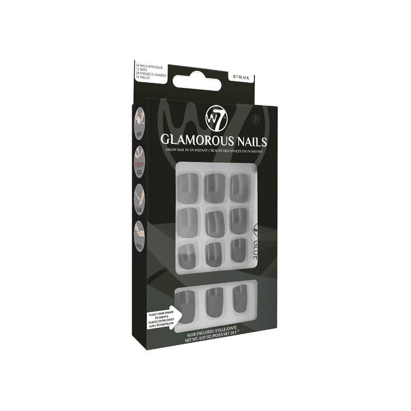 W7 Glamorous Nails Jet Black