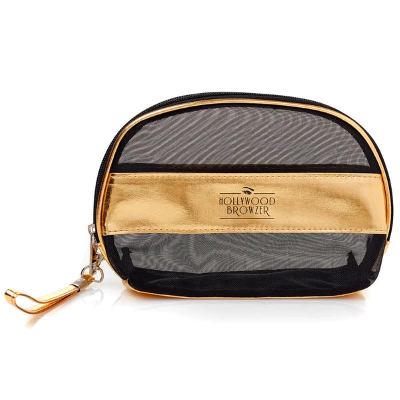 Hollywood Browzer Gold & Black Mesh Bag