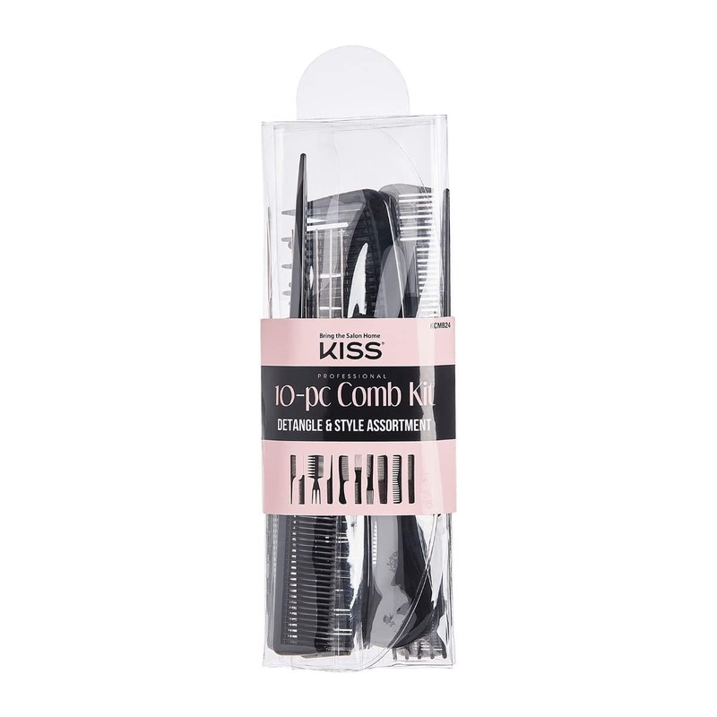 Kiss 10 Piece Comb Kit Detangle & Style Assortment