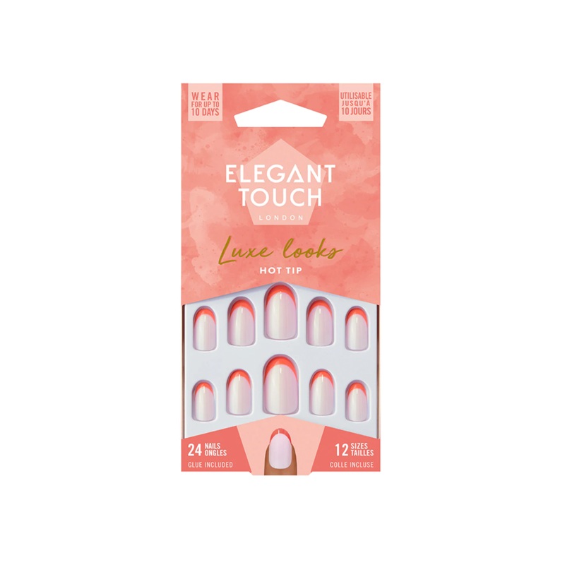 Elegant Touch Luxe Looks False Nails Hot Tip