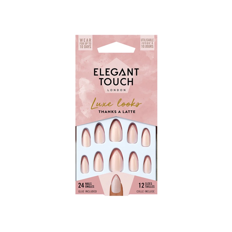 Elegant Touch Luxe Looks False Nails Thanks a Latte