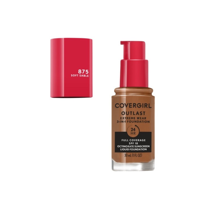 Covergirl Outlast Extreme Wear Foundation 875 Soft Sable