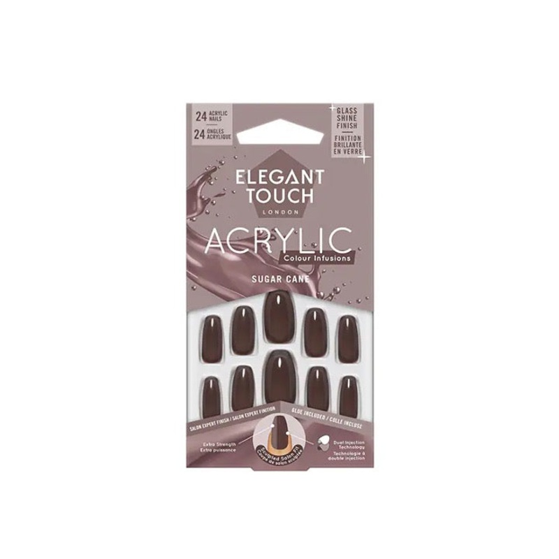 Elegant Touch Acrylic False Nails Sugar Cane
