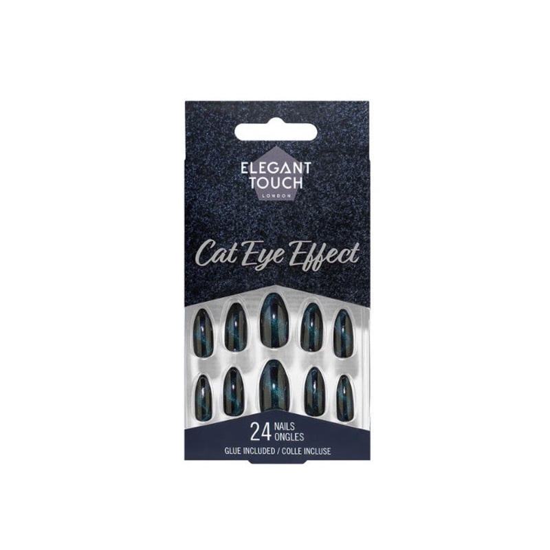 Elegant Touch Cat Eye Effect False Nails Eclipse