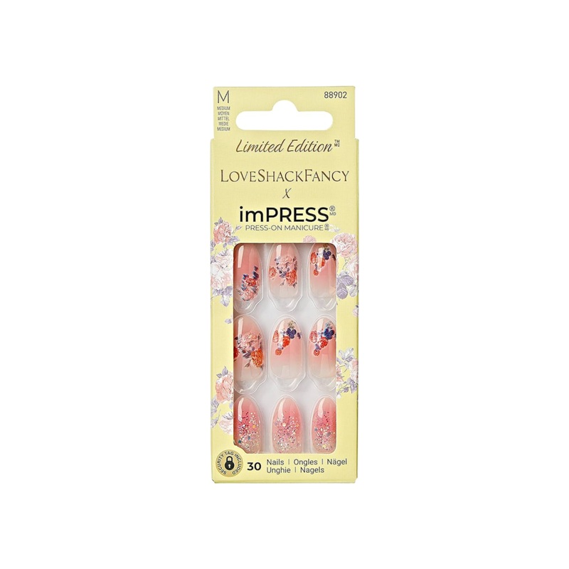 Kiss X Love Shack Fancy Impress Citrus Candy 30 Medium Nails 88902