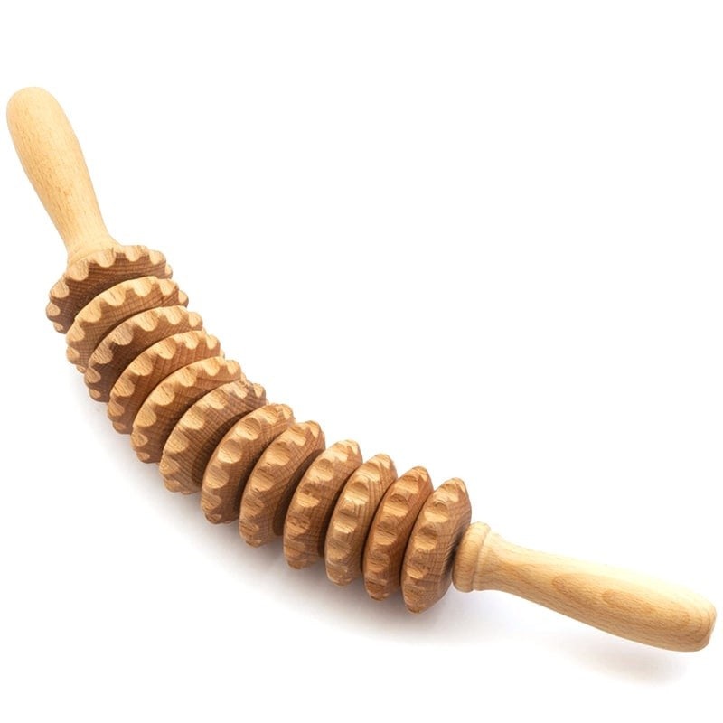 Curved Wooden Cellulite Massage Roller