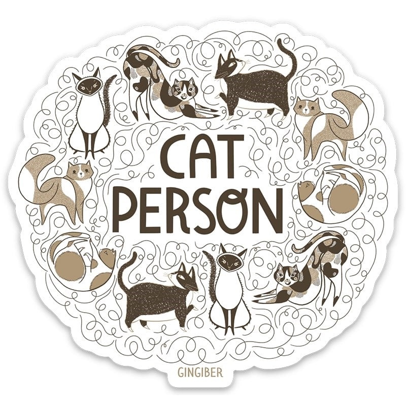 Cat Person Sticker