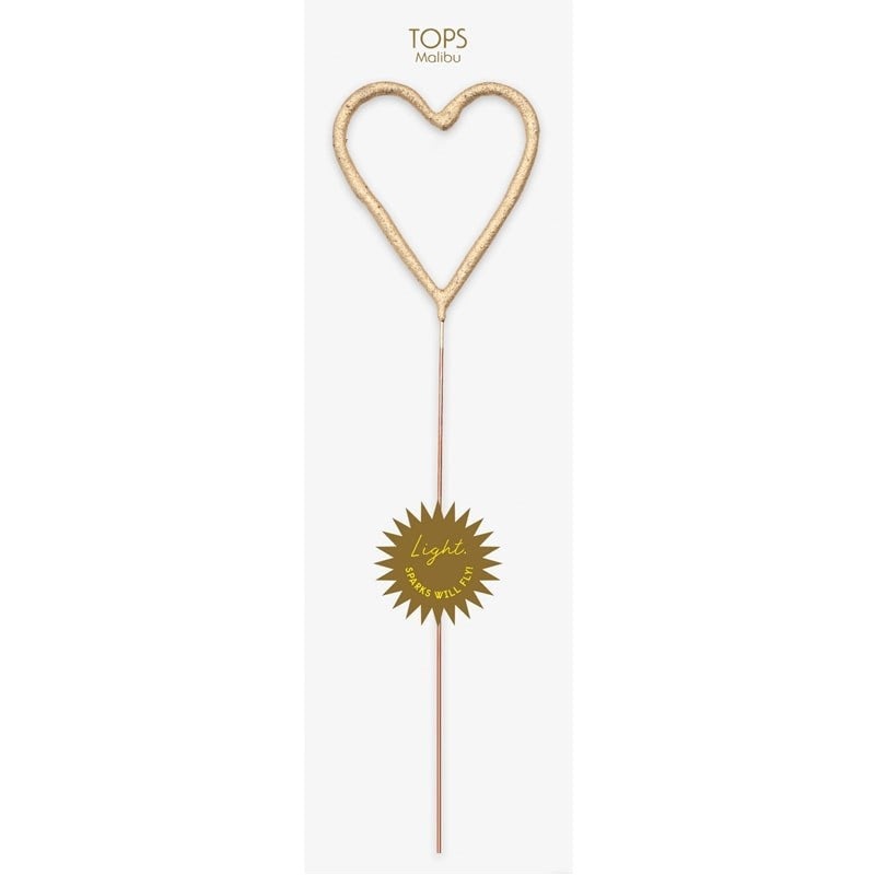 Big Golden Sparkler Wand Heart