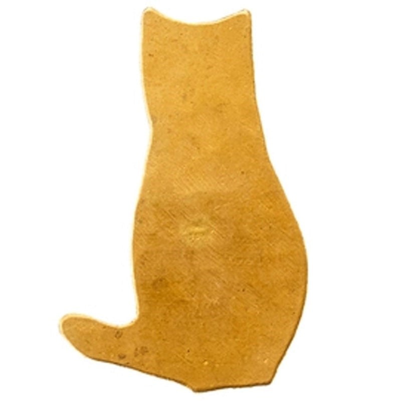 Cat Brass Brooch Goban