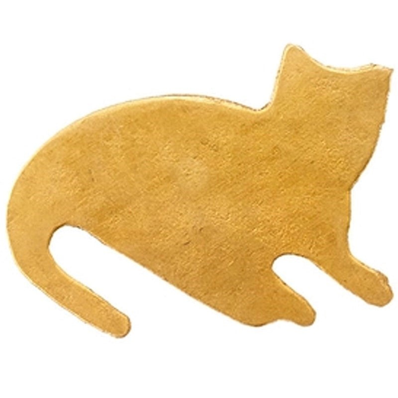 Cat Brass Brooch Trixie