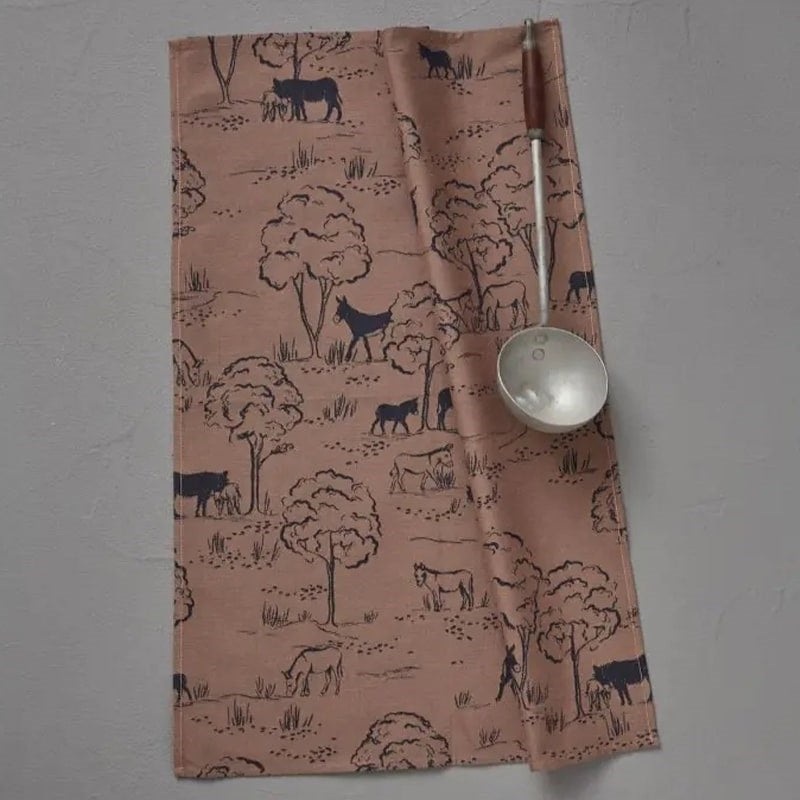 Cevennes Jacquard Tea Towel - Pink