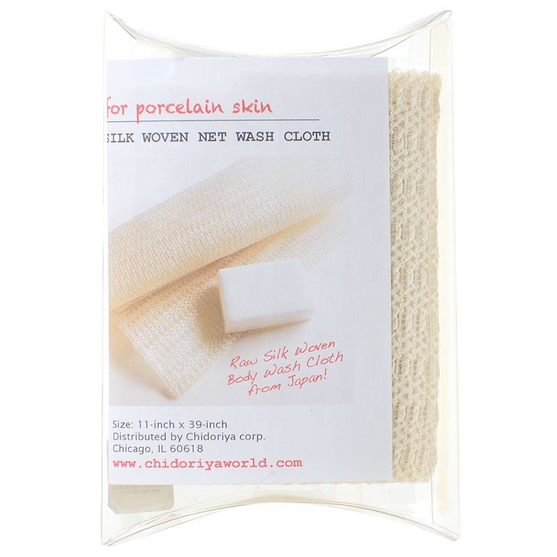 100% Raw Silk Woven Net Wash Cloth