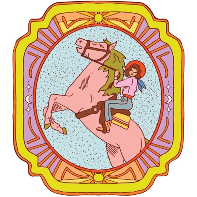 Cosmic Cowgirl Sticker
