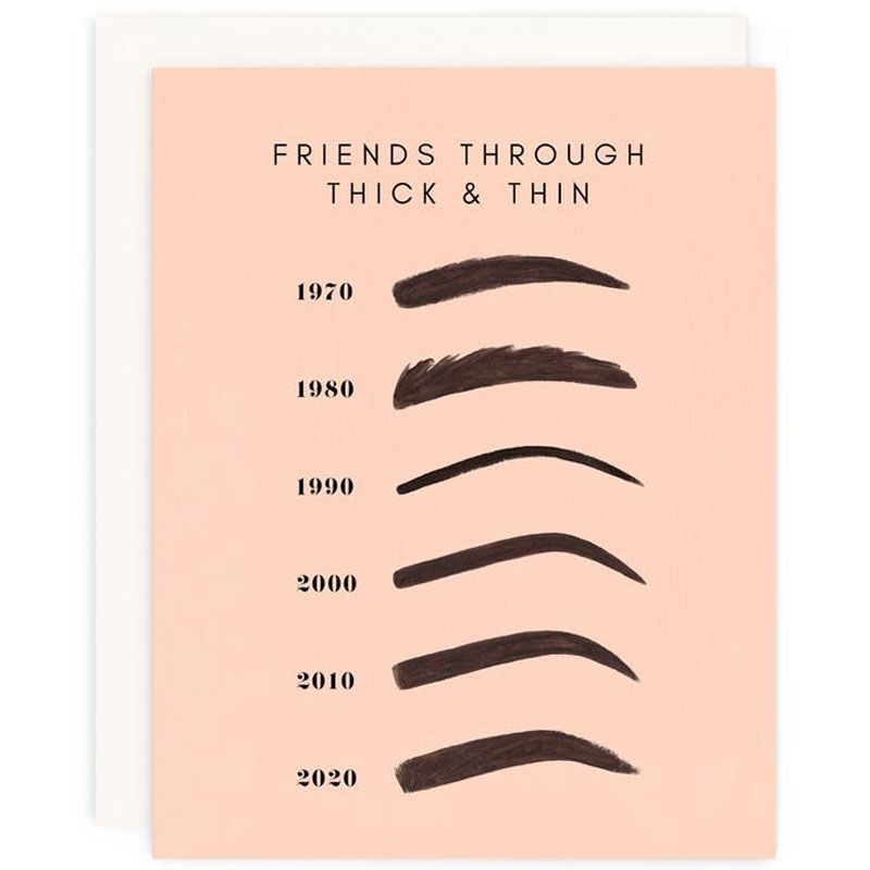 Thick & Thin Greeting Card