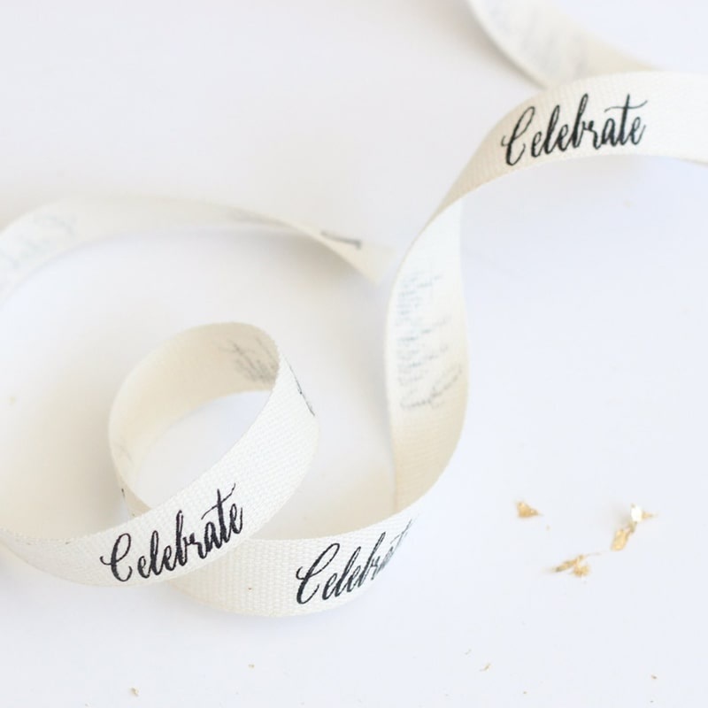 Celebrate Caligraphy Ribbon