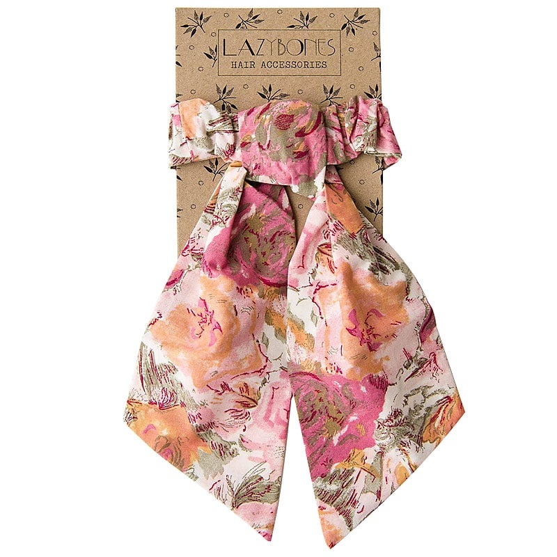 Hair Scrunchy with Scarf - Peony