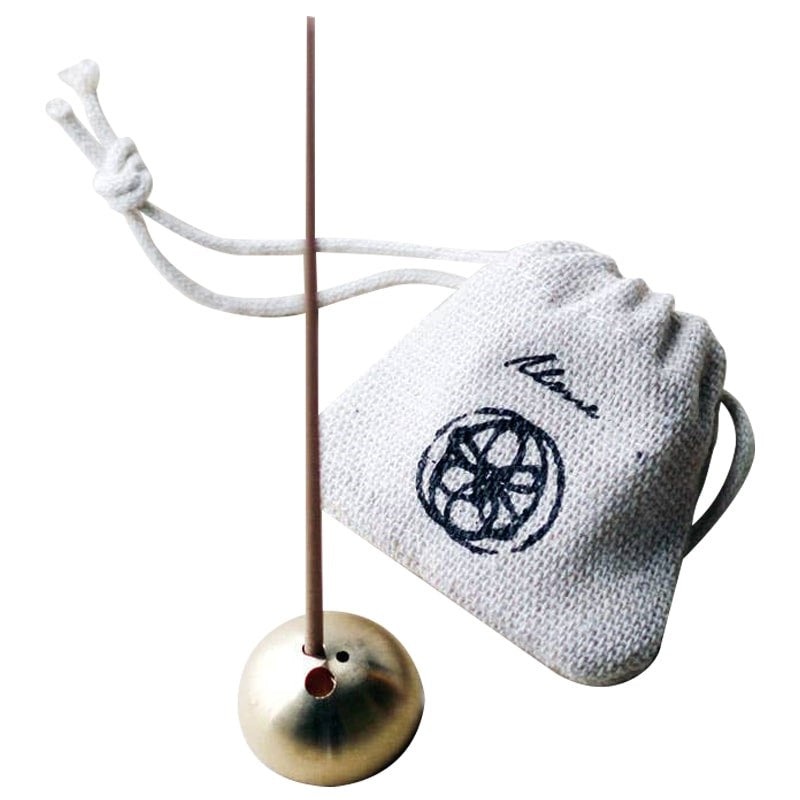Dome Incense Stick Holder  Brushed Gold