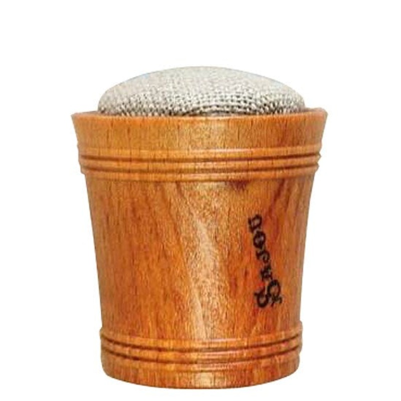 Wooden Pin Cushion  Natural Linen