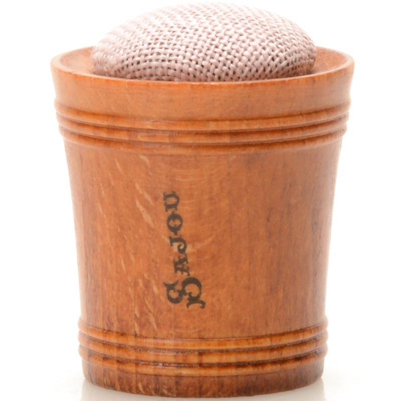Wooden Pin Cushion - Pink Linen