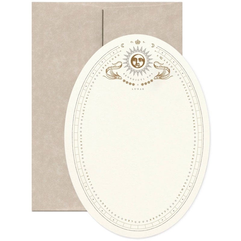 Benedicti Vos a Lunae (Moon) Oval Greeting Card