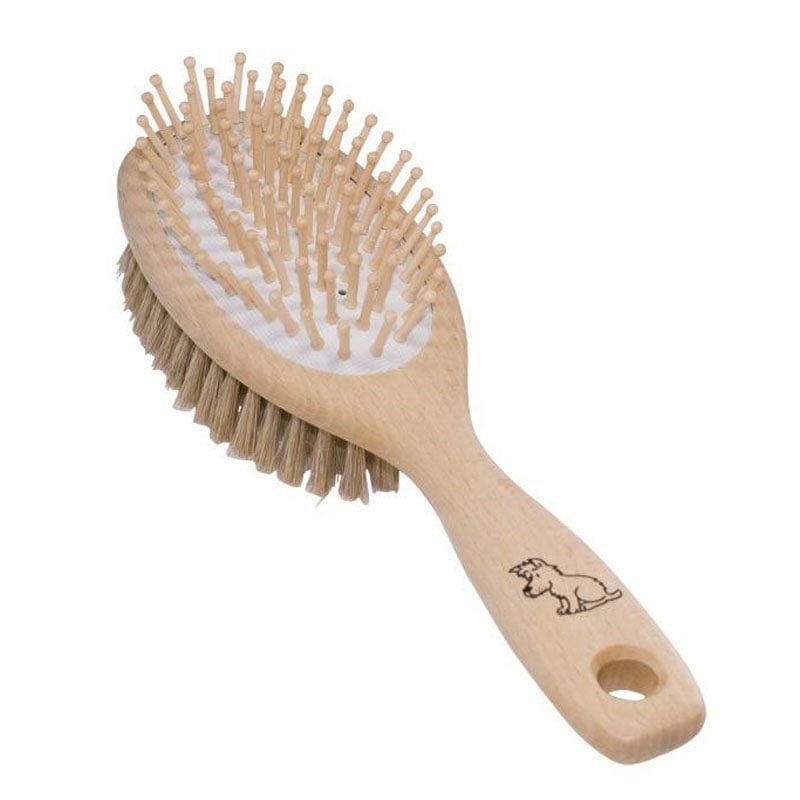 Dog Brush  Wooden Pins