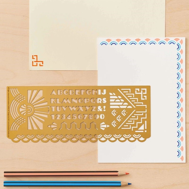 Art Deco Design Stencil