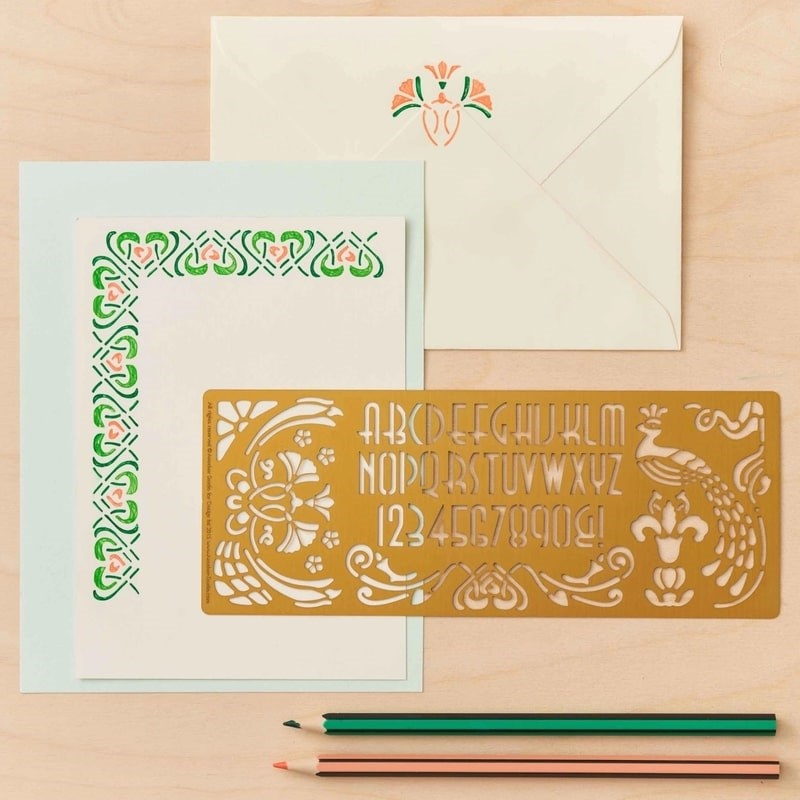Art Nouveau Design Stencil