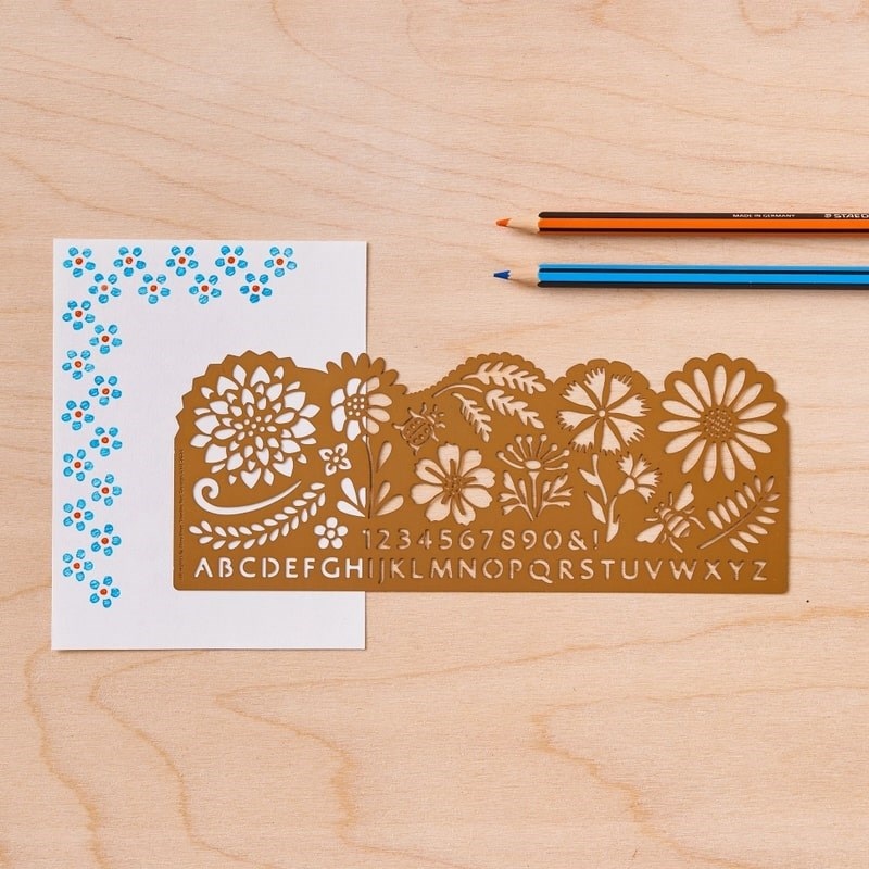Botanical Design Stencil