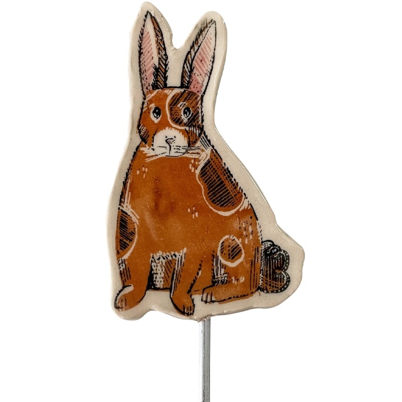 Bunny Plant Stake  Brown