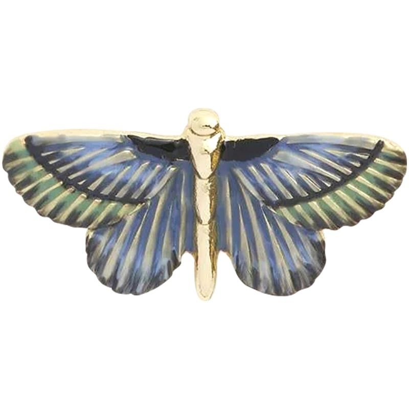 Deco Butterfly Blue Brooch
