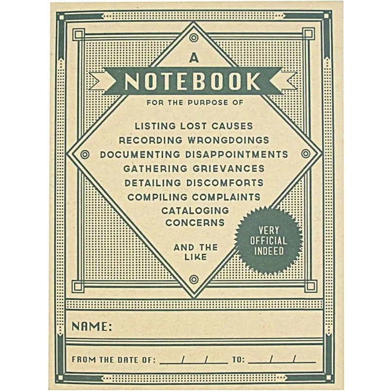 Documenting Disappointments Notebook