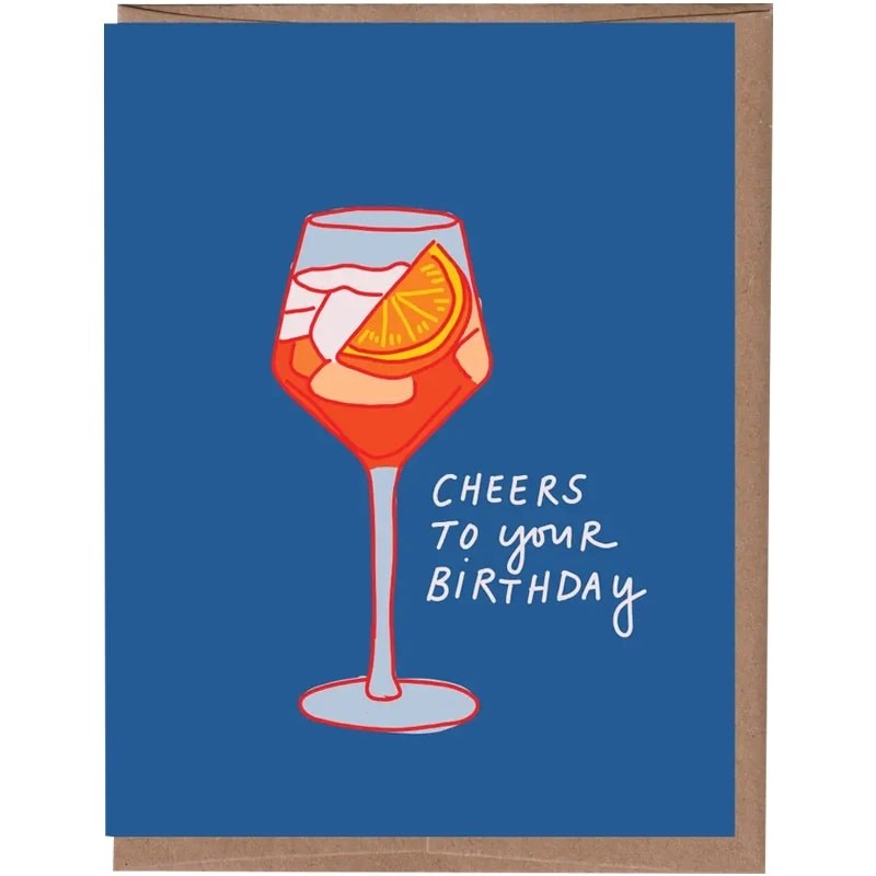Scratch & Sniff Aperol Spritz Birthday Greeting Card