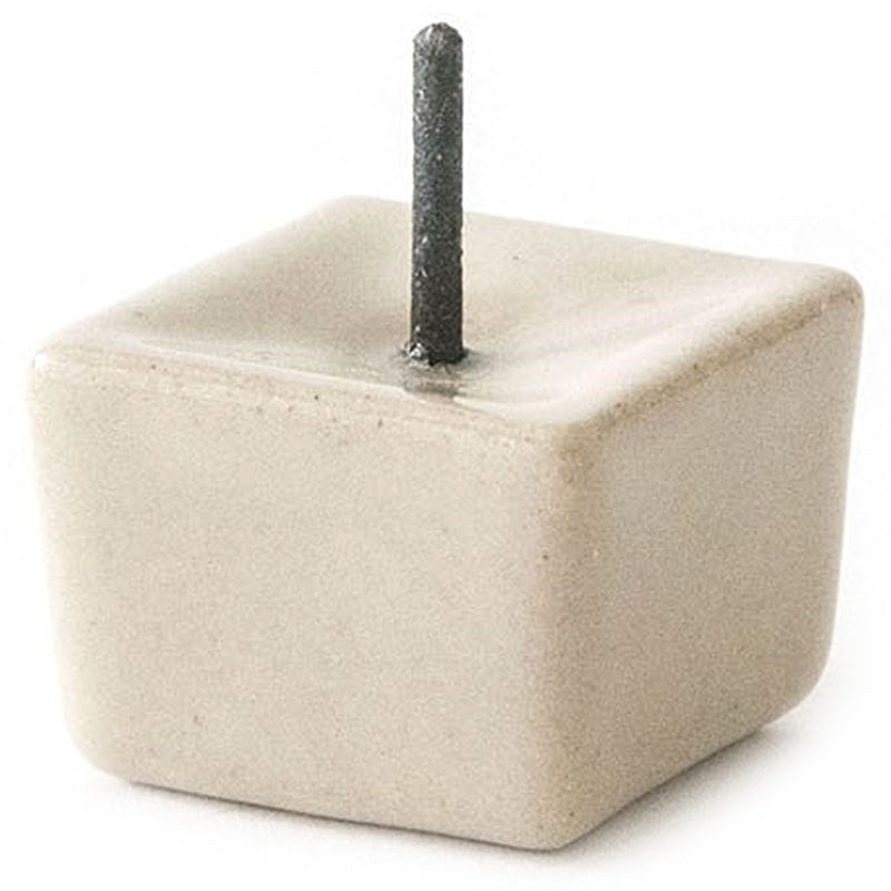 Ceramic Cubic Candle Stand  Beige
