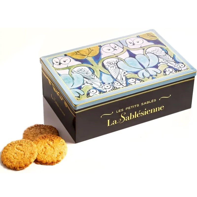 Voyseys Owls Tin Box  Shortbread Cookies