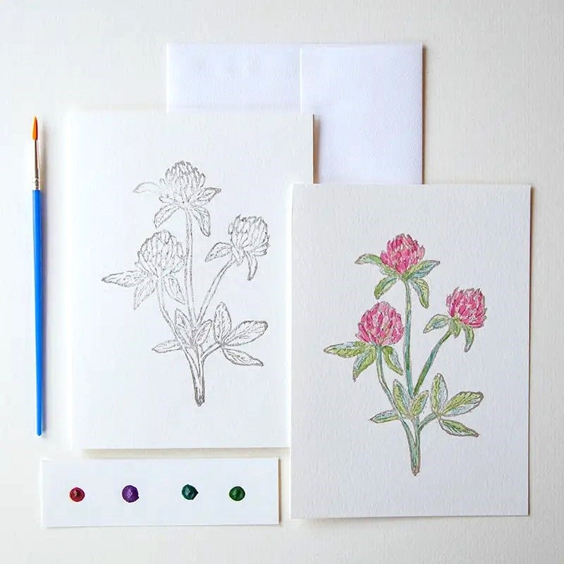 Clover Watercolor Card Art Kit