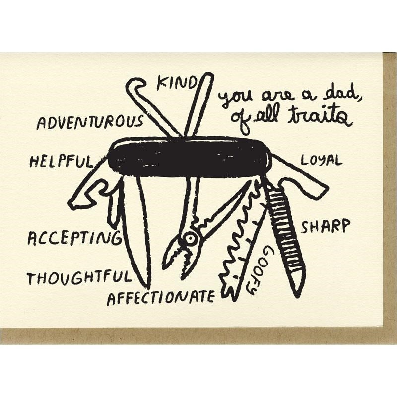 Dad of All Traits Card