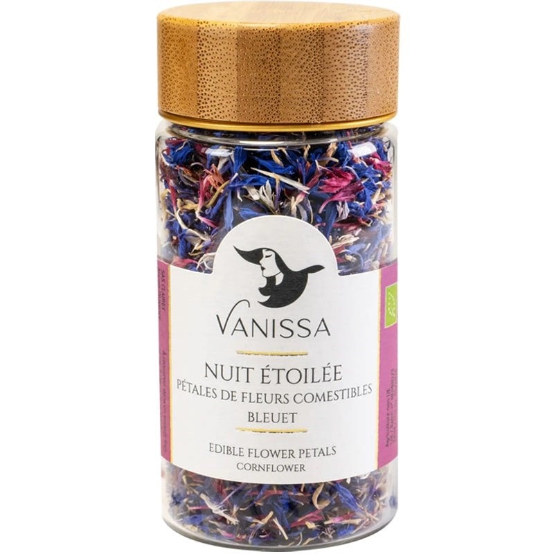 Starry Night Edible Flower Petals: Cornflower
