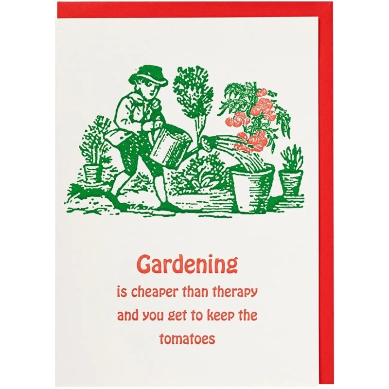 Tomato Gardner Greeting Card
