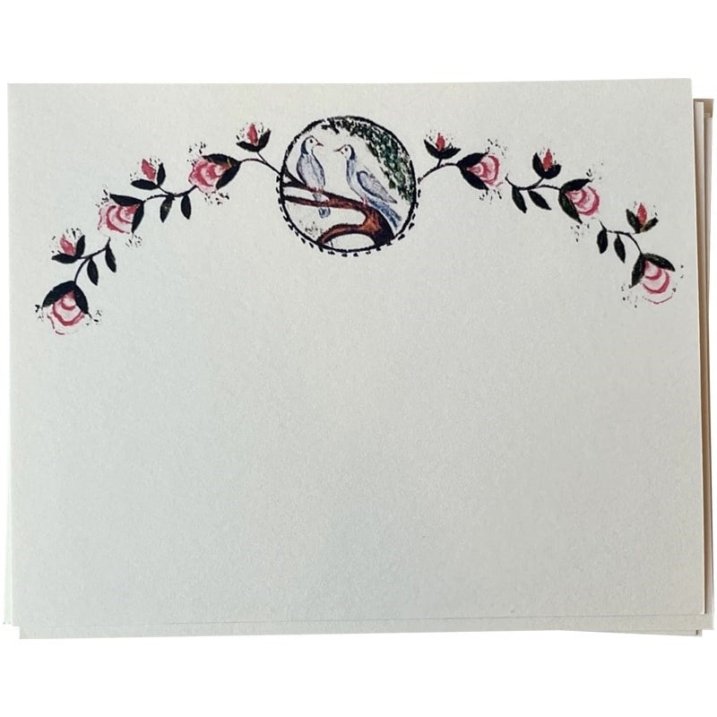 Bird Rose Frame Notecards