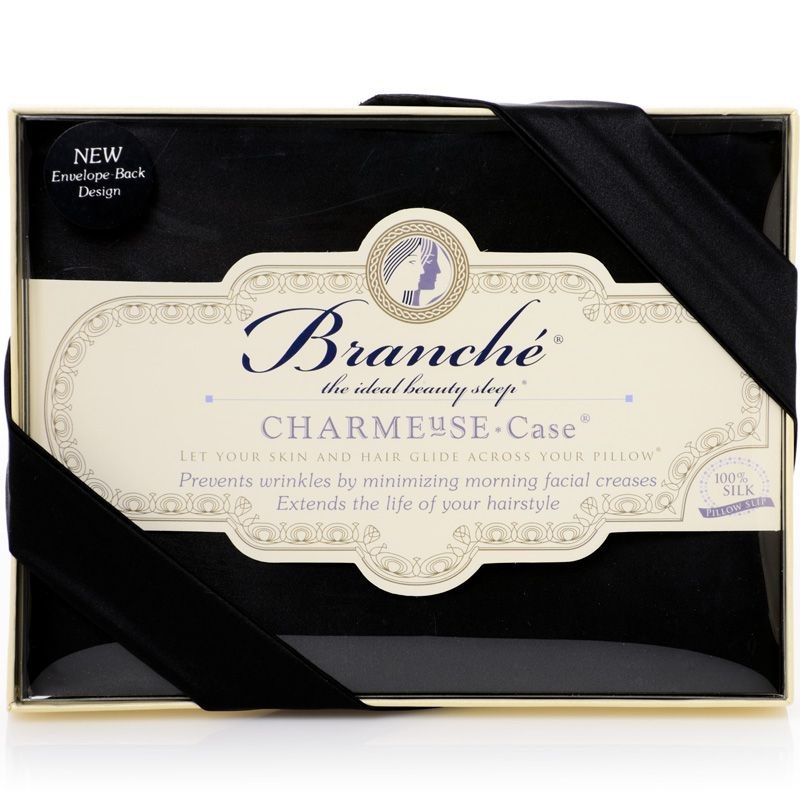 100% Silk Boudoir Pillow Slip (12" x 16") - Black