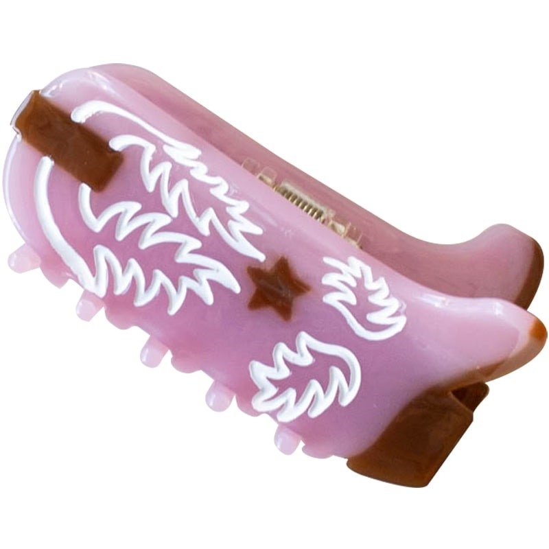 Eco Western Boots Hair Claw Clip - Mauve