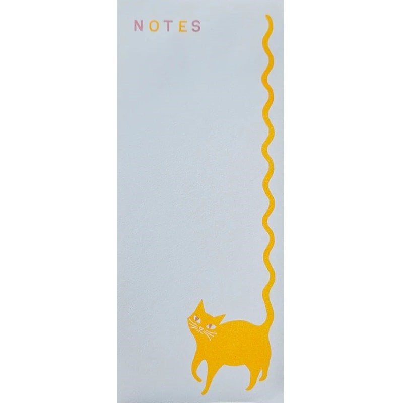 Squiggle Tail Cat Risograph Notepad