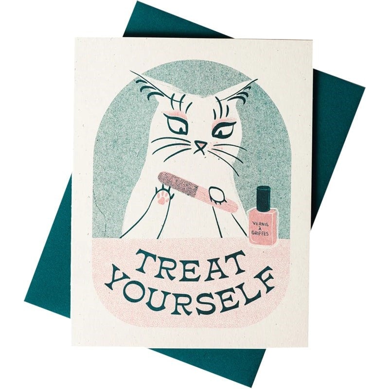Treat Yourself Risograph Greeting Card
