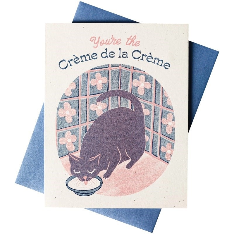 Creme De La Creme Risograph Greeting Card